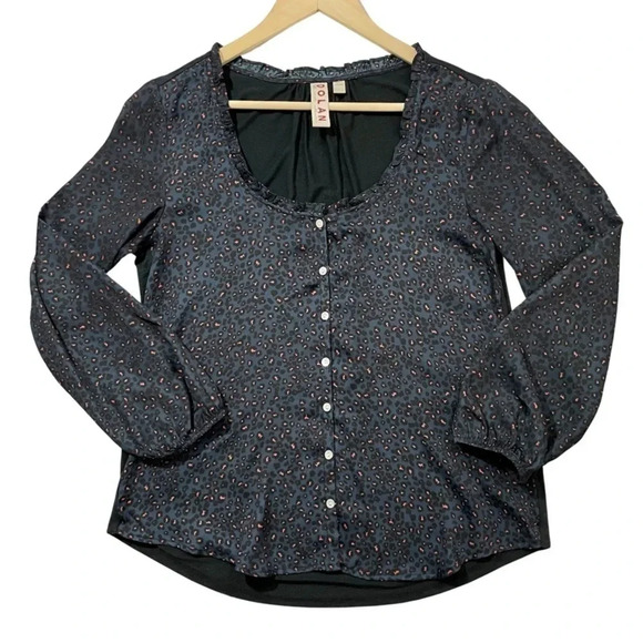 Anthropologie Dolan Left Coast Leopard Marilyn Blouse - Picture 3 of 6